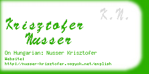 krisztofer nusser business card